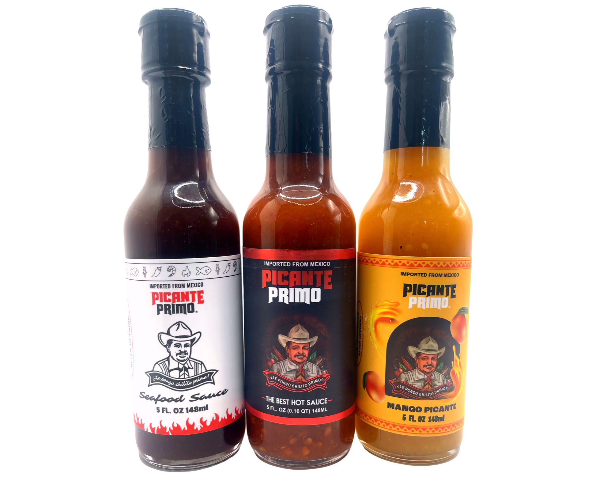 Ultimate Mexican Hot Sauce Variety Pack | All 3 Authentic Flavors | Picante Primo