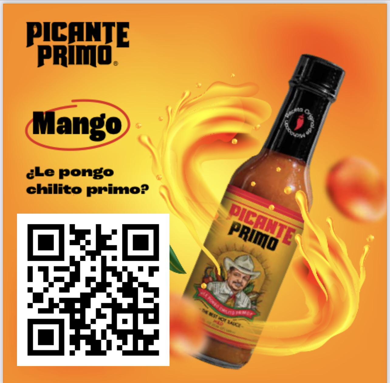 Mango Picante Hot Sauce 4-Pack | Natural Mexican Mango Hot Sauce | 4 x 5oz Bottles - Picante Primo