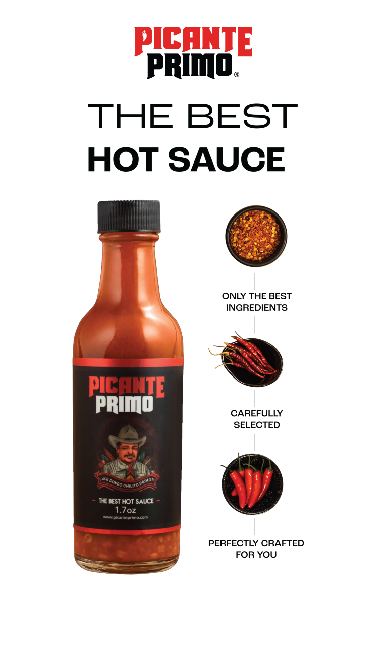Picante Primo Hot Sauce 4-Pack | Authentic Mexican Hot Sauce | 4 x 5oz Bottles - Family Recipe