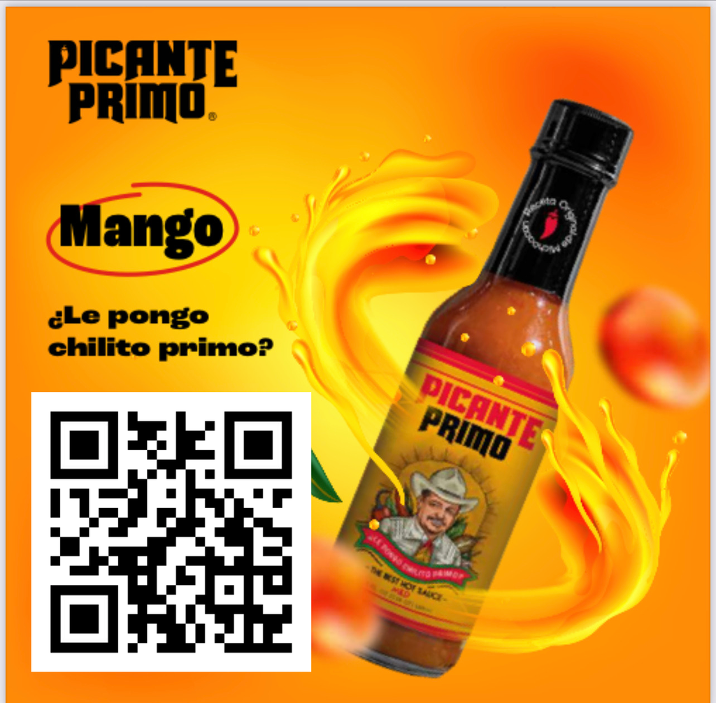 Mango Picante Hot Sauce 4-Pack | Natural Mexican Mango Hot Sauce | 4 x 5oz Bottles - Picante Primo